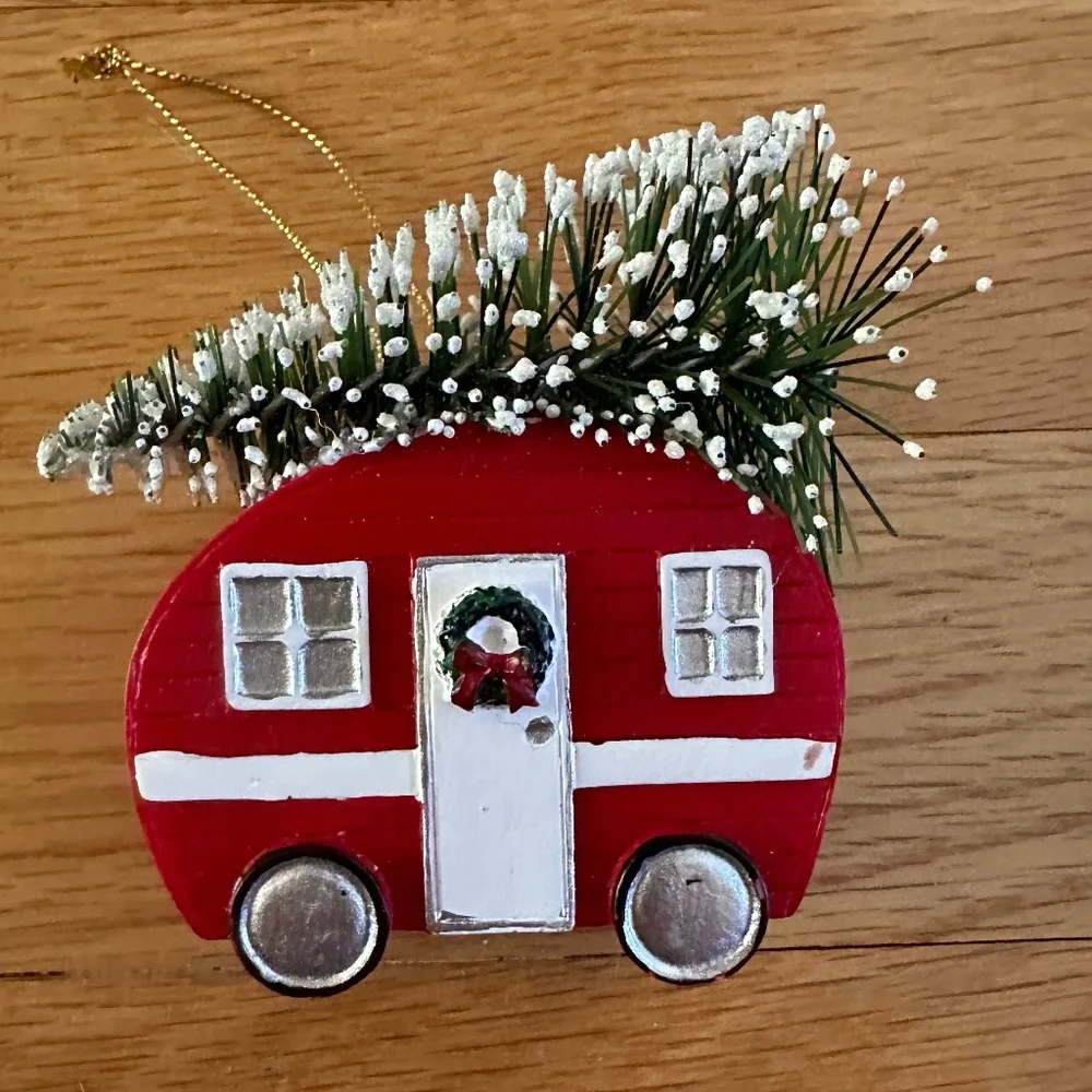 Retro Camper Travel Trailer Light Strand and Camper Ornament